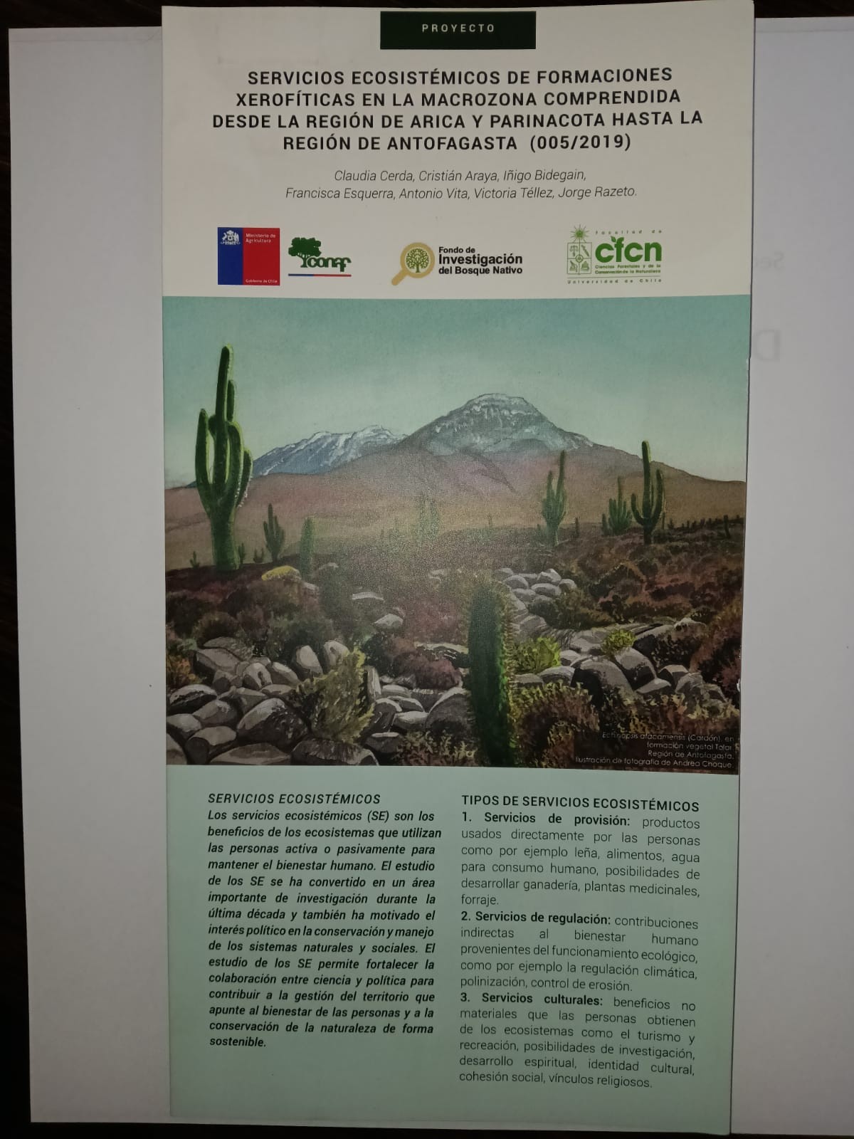 Servicios ecosistémicos de formaciones xerofíticas